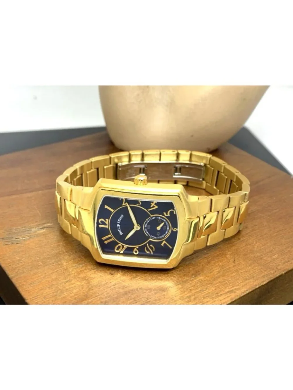 Philip Stein Signature Women's Watch Quartz Blue Dial Gold Stainless Steel 28mm